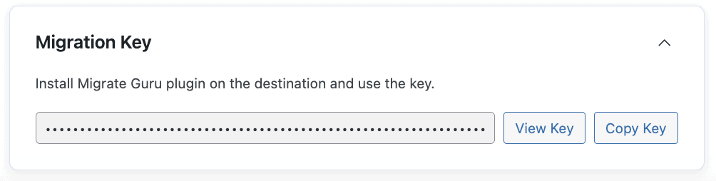 Migrate Guru Migration key